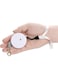 Small Dog Automatic Retractable Leash, Tensile Strength Nylon Material, Mini Portable, With Wrist Strap For One Hand Operation (White)
