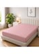Linen Klub 1-Piece Microfiber Fitted Sheet Striped,Color: Baby Pink , Size: Double (120&Atilde;&mdash;200 cm),Design Soft Fabric Deep Pocket Elastic Edge Bed Linen