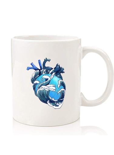 Premium Quality Two Sided Printed Coffee Mug Tea Cup For Home Office, Kids Men Women Heart