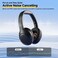 QCY H3 LITE Active Noise Cancelling Headphones with Ambient Mode, 60H Playtime Clear Calls, Mutipoint Connection, Comfortable Wireless Over-ear Bluetooth Headsets for Travel Home Office