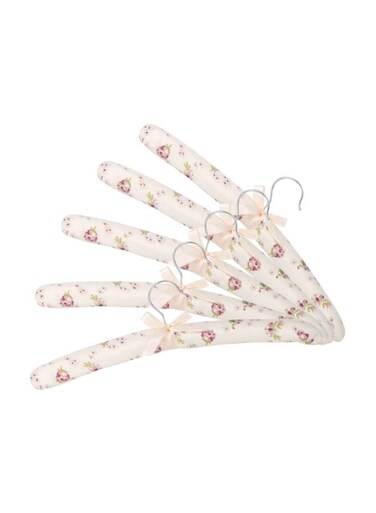 Clothes Hanger Set Beige/Green/Red