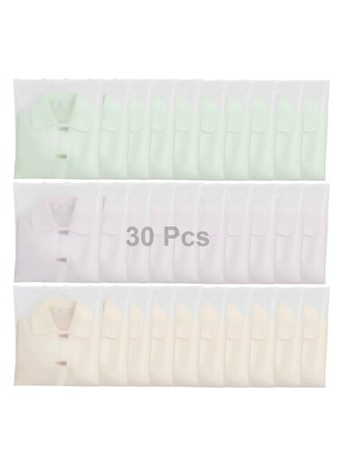 Clothes Packaging Bags for Shipping, T-Shirt Packaging Bag Clear Zipper Plastic, Resealable Travel Storage Resealable Bags for Home Outing Hospital 30 X 40 Cm(30 Pieces)