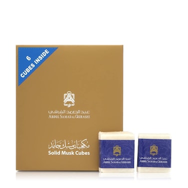 6 Pcs Solid Musk Cubes Abdul Samad Al Qurashi in Sealed Box Solid Perfume ASQ Natural Fragrance Islamic Arabic Perfume Halal Musk Jamid