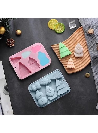Christmas Decorating Tool Jelly Mousse Dessert Ice Chocolate Cookie Silicone Cake Mould Baking Mini