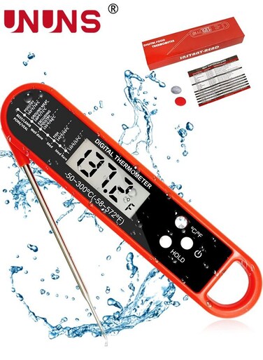 Digital Food Thermometer With Probe,Food Thermometer For Cooking Grilling,Waterproof Grill Thermometer With Magnetic Back Calibration For Baking,Liquids,Candy Air