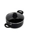 Casserole With Glass Lid Durable Marble Coating, Forged Aluminium Construction, Nonstick Dish For Gas Induction &amp; Ceramic Hobs Induction Bottom 20 x 9cm