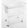 Tradeo 3-Tier Clear Acrylic Rolling Utility Cart with Built-in Handles &amp; Lockable Swivel Wheels
