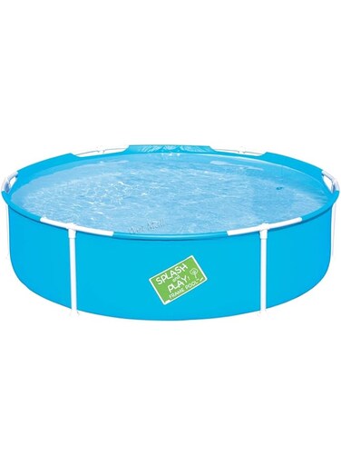 Bestway 5' X 15"/1.52M X 38Cm My First Frame Pool, Blue, 56283, Steelpro, 152 X 152 X 38 Cm