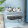 saffruff Mini Floating Shelf Set of 2 - White Acrylic Wall Shelves for Bathroom and Kitchen