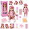 Arabic Talking Interactive Baby Doll- 55cm Lifelike Soft Silicone Realistic Doll with Remote control Girls Gift, Pink, Ages 3+