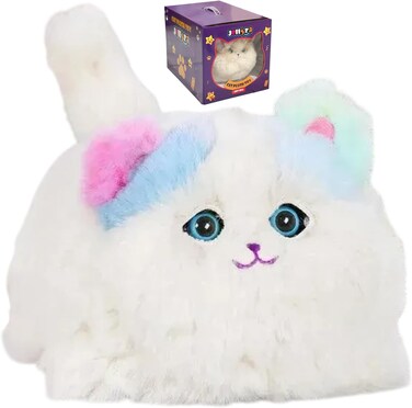 Talking Cat Plush Toy for Kids, Interactive Realistic Toy That Repeats Words, Winks &amp; Wags Tail, Soft Electric Cat for Toddlers &ndash; Birthday Gifts for Girls Boys 2  years and above