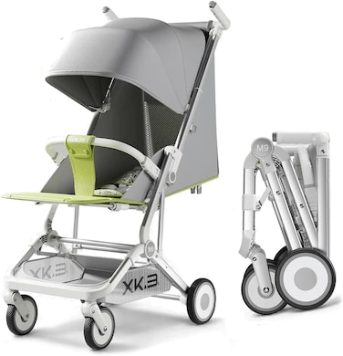 Jollyza Lightweight Travel Stroller &amp; Pram for Babies and Toddlers Age 0&ndash;6 Years Compact One-Hand Fold Baby Prams with Adjustable Recline Compact &amp; Easy To Carry On Flights Storage Basket