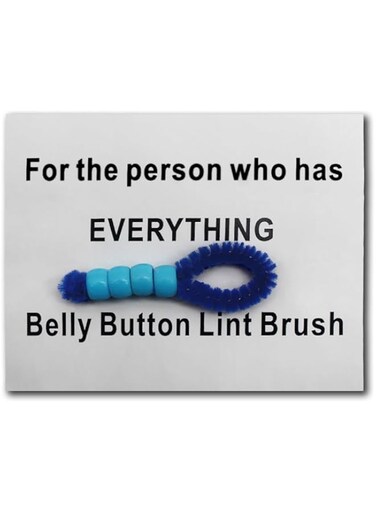 Veworn Belly Button Cleaner Navel Cleaner for The Person Who Has Everything Belly Button Lint Brush Funny Great Gift Idea for Friends Family (Blue)