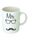 Mr. Printed Coffee Mug White/Black
