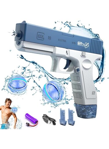 ECVV Electric Water Gun for Kids Ages 8-12,[32FT] Automatic Large Capacity Squirt Guns,Summer Pool Beach Party Water Blasters for Kids &amp; Adults Random Color