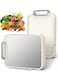 Titanium Cutting Board for Kitchen, Cutting Boards Non Toxic Double Sided Metal Pure Titanium and Wheat Straw PP Chopping Board Food Grade Easy to Clean Large Size 16"*10"*0.9"(White)