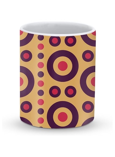 Stylizedd Designer Printed Coffee Mug with Heavy Duty Handle 11oz Ceramic Personalised Gift Mugs Cup [Microwave Safe &amp; Dishwasher Proof ] - Bull's Eye