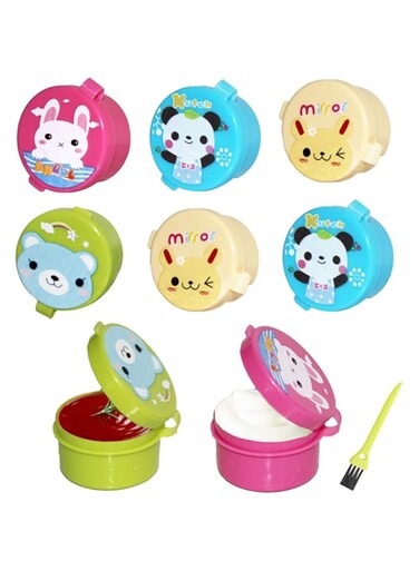 Elykorrne 8 Pack Salad Dressing Container To Go, 0.9oz Small Condiment Containers with Lids, Plastic Condiment Cup, Reusable Sauce Containers Leak-proof for Lunch Bento Box Kids