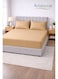3-Piece Striped Microfiber Fitted Sheet Set King 180x200cm &acirc;&euro;&ldquo; Soft Elastic Deep Pocket 17cm Bedsheet with 2 Pillowcases 50x70cm, Beige Microfiber Beige 180X200+17cm