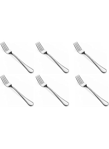 6 Pieces Stainless Steel Dinner Forks, Find Top Heavy-Duty Forks Cutlery Set, 8 Inch Silver