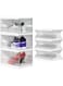 UNIFACE Shoe Storage Box,3 Tier Clear Plastic Stackable Shoes Boxes for Closet,Foldable Sneaker Organizer,Space Saving All-in-One Shoe Rack Organizer Sneaker Containers Bins Holder (3 Tier)