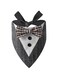 Dog Tuxedo Wedding Bandana Collar with Bow Tie Adjustable Dog Tuxedo Suit Formal Dog Costumes Pet Party Tux for Small Medium Large Dogs Pets (Medium,Gray)