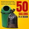 50 Gallons Heavy Duty Black Trash Bags Roll 20Bages 75X103CM&ndash; Tear Resistant, Leak Proof Garbage Bags for Home, Office, Kitchen &amp; Outdoor Use   Strong Multi-Purpose Disposable Waste Bags