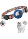 MAKINGTEC Airtag Cat Collar Breakaway,Kitten Collar for Apple Air Tag Holder and Bell for Girl Boy Cats, 0.4 Inches in Width and Lightweight(Dark Blue)
