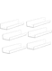 BPA&reg; Acrylic Invisible Floating Bookshelf, transparent, Pack of 6, 15x4.3x3 Inch