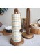 Kitchen Roll Holder Free Standing, Acacia Wood Paper Towel Holder Stand for Kitchen Counter, Non Slip Kitchen Towel Roll Holder Countertop, Farmhouse Kitchen Organizer Fits Most Size Paper Roll