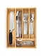 Kitchen Drawer Organiser, Bamboo Cutlery Tray, 5 Compartments