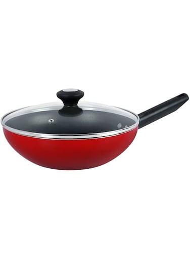 Prestige Classique Covered Wok, Red, 30 cm, PR20980