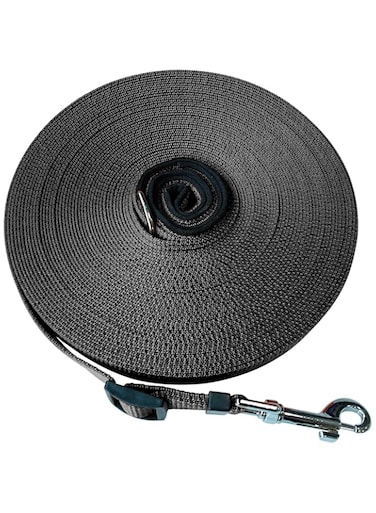 AMASENG Long Dog Training Leash,Obedience Recall Training Lead with Soft handle-15 ft 30 ft 50 ft 65 ft Long Nylon Leash-for Puppy Small Medium Dog Training (65ft, Black)