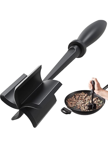 PGYARD Meat Chopper for Hamburger, Premium Heat Resistant Masher and Smasher for Ground Beef, Ground Turkey and More, Nylon Ground Beef Chopper Tool and Meat Fork, Non Stick Mix Chopper