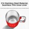 OTE 400ML Travel Coffee Mug Stainless Steel Vacuum Ice and Hot Drinks Insulated Tumbler for Home Office Outdoor Works (white)