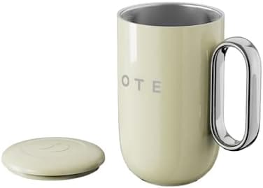 OTE 400ML Travel Coffee Mug Stainless Steel Vacuum Ice and Hot Drinks Insulated Tumbler for Home Office Outdoor Works (white)