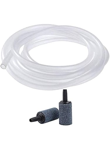 ANTOLE Air Stone Cylinder Bubble Diffuser Airstones for Aquarium Fish Tank Pump and Hydroponics 2 Bubble Release Air Stones 2m Airline Tubing