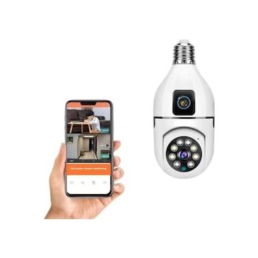 Dual Lens WiFi Security Camera 1080P &ndash; Wireless 2.4GHz PTZ Cam with 360&deg; View, 2-Way Audio