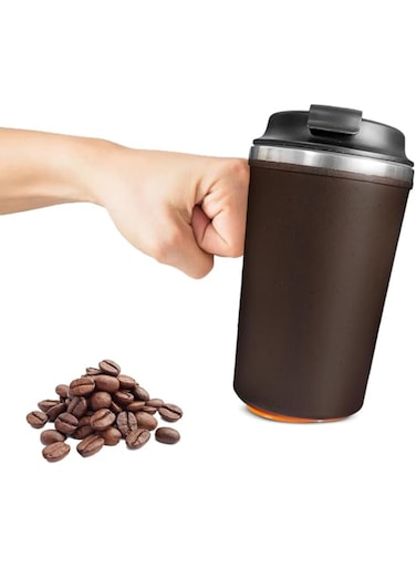 Portal AE Thermal Mug Stainless Steel With Leakproof lid Reusable Insulated Coffee Cup for Hot &amp; Cold Beverage 350 ml Brown