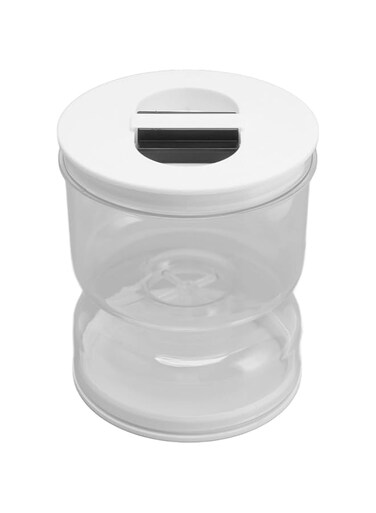 Sorandy Dry Wet Separation Pickle Jar, Pickle and Olive Hourglass Jar with Strainer Flip, Hourglass Shape Container, Storage Container for Pickle Separator