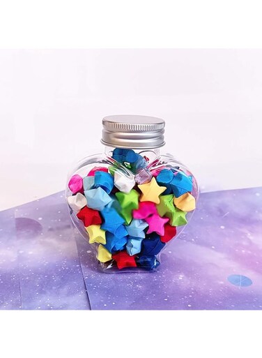 Tazweeq 5 Pieces 5 oz Heart Shaped Glass Bottles, Sand Art Bottles with Lids, Small Clear Glass Bottles, Candy Bottles, Beverage Bottles, Wedding Gifts, Handmade Crafts Decorative Gifts(Fashion)