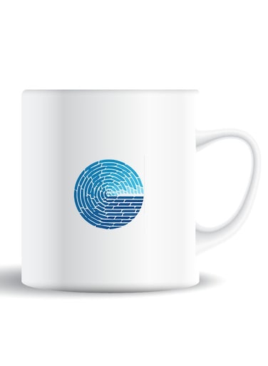 Premium Quality Two Sided Printed Coffee Mug Tea Cup Ocean Waves For Home Office, Kids Men Women