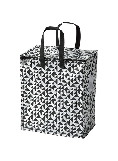 IKEA KNALLA Bag, 40x25x47 cm/47 l, Black/White