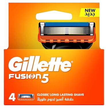 Gillette Fusion Manual Shaving Razor Blade Silver 4 Blades