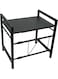 Adjustable Microwave Oven Rack Black 38x2x48cm