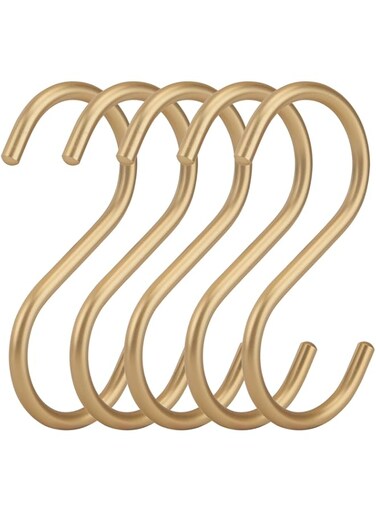 BanFei 10Pack Rose Gold S Hooks Aluminum Alloy S Shaped Hooks Heavy Duty S Hanger Hooks Utility S Hooks for Kitchen, Work Shop, Bathroom