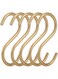 BanFei 10Pack Rose Gold S Hooks Aluminum Alloy S Shaped Hooks Heavy Duty S Hanger Hooks Utility S Hooks for Kitchen, Work Shop, Bathroom