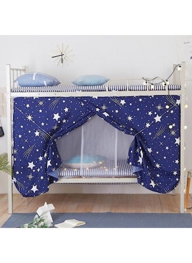 for Less White Star Designed Lower Deck Curtain Cotton Blend Blue/White