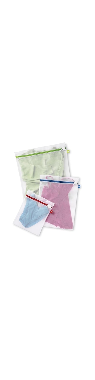 Whitmor Color Coded Mesh Wash Bag, White