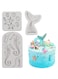 ELECDON Under the Sea Mermaid Silicone Mold Set - Perfect for Cake Decoration, Chocolate, Candy, Cupcake &amp; Sugar Craft - Includes Seahorse, Starfish &amp; Mermaid Tail
